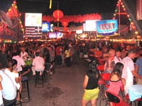 A typical complex of beer bars off Bangla Road