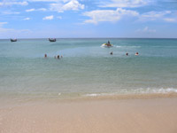 In the dry season Karon Beach is a great bathing beach